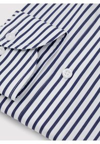 Pako Lorente - PAKO LORENTE – Bawełniana koszula męska w granatowe paski. Kolor: niebieski. Materiał: bawełna. Długość rękawa: długi rękaw. Długość: długie. Wzór: paski #3