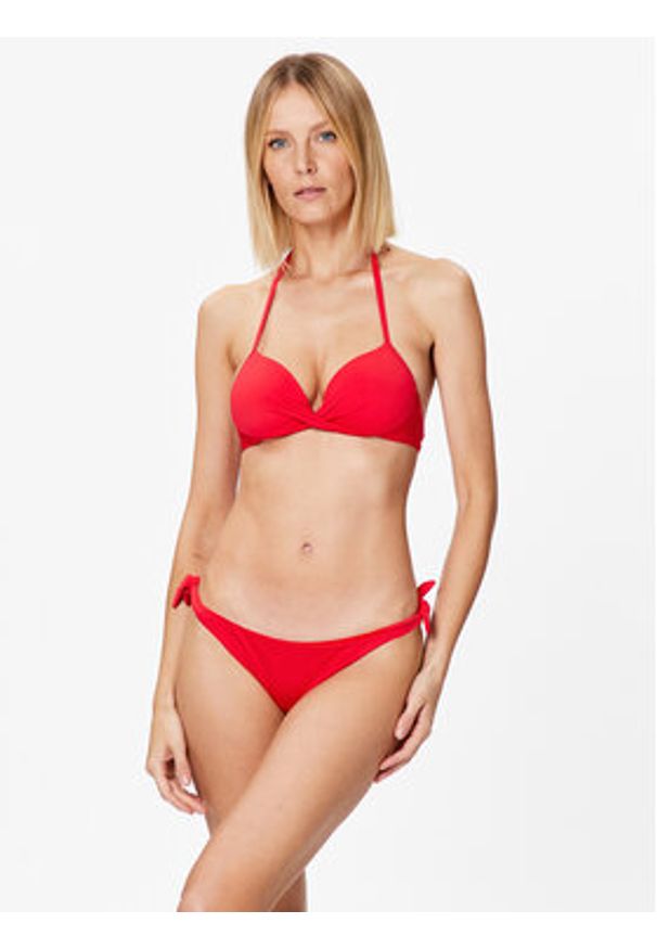 United Colors of Benetton - United Colors Of Benetton Góra od bikini 3P5H5R00Q Czerwony. Kolor: czerwony. Materiał: syntetyk