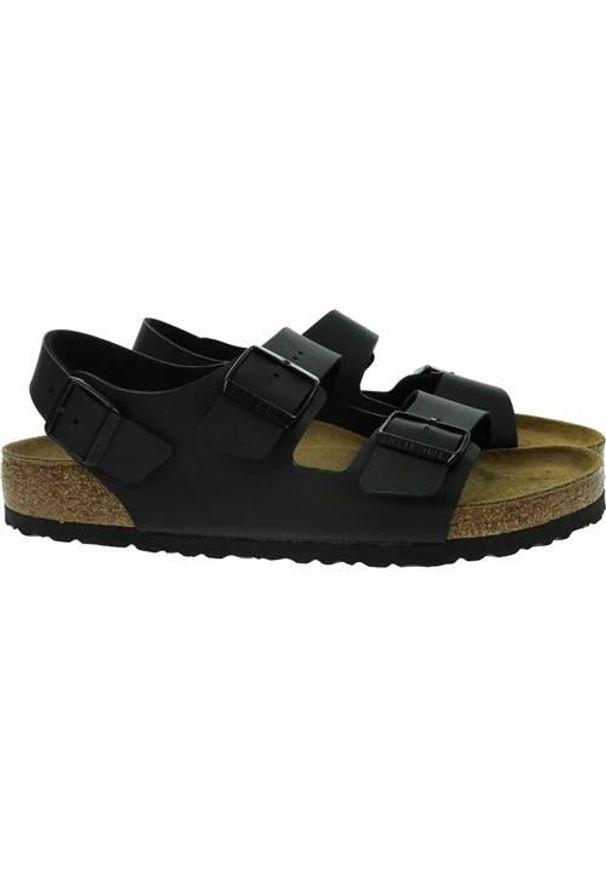 Buty do chodzenia męskie Birkenstock Milano BS. Zapięcie: klamry. Kolor: wielokolorowy, czarny, brązowy. Materiał: materiał, syntetyk. Szerokość cholewki: normalna. Sport: turystyka piesza