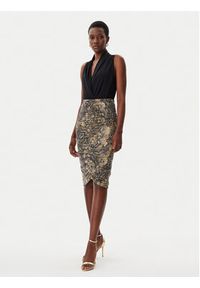 Just Cavalli Spódnica ołówkowa 78PAE815 Brązowy Slim Fit. Kolor: brązowy. Materiał: syntetyk #3