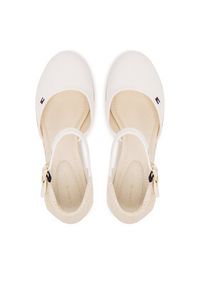 TOMMY HILFIGER - Tommy Hilfiger Espadryle Mid Wedge Espad Closed Toe FW0FW09233 Écru. Materiał: materiał #2