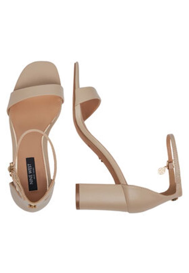 Nine West Sandały WFA2647-1 Beżowy. Kolor: beżowy. Materiał: skóra