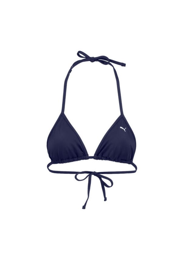 Damski trójkątny góra od bikini Puma, granatowy. Kolor: niebieski. Materiał: poliester