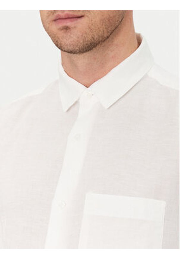 Calvin Klein Koszula K10K114488 Biały Regular Fit. Kolor: biały. Materiał: bawełna