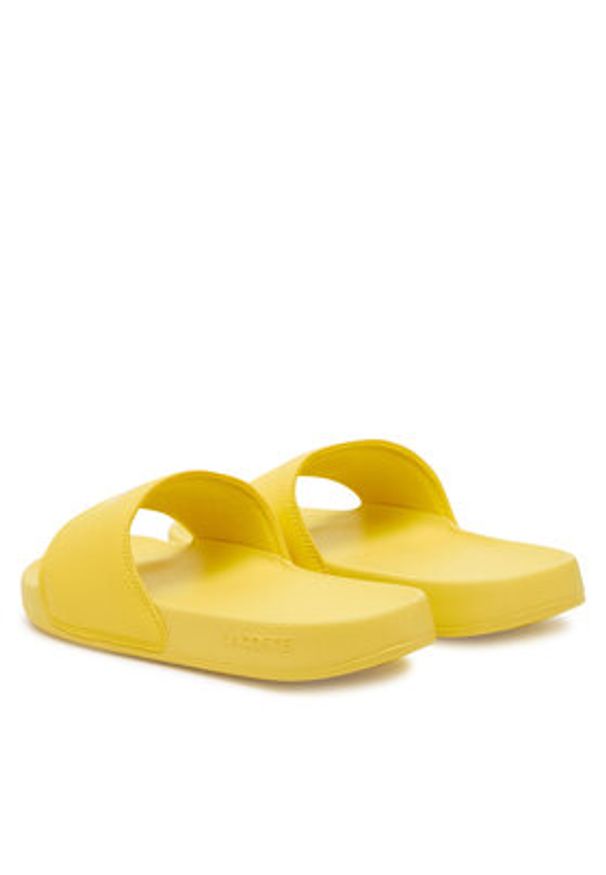 Lacoste Klapki Serve 0.0 7-49CFA0042 Żółty. Kolor: żółty. Materiał: skóra