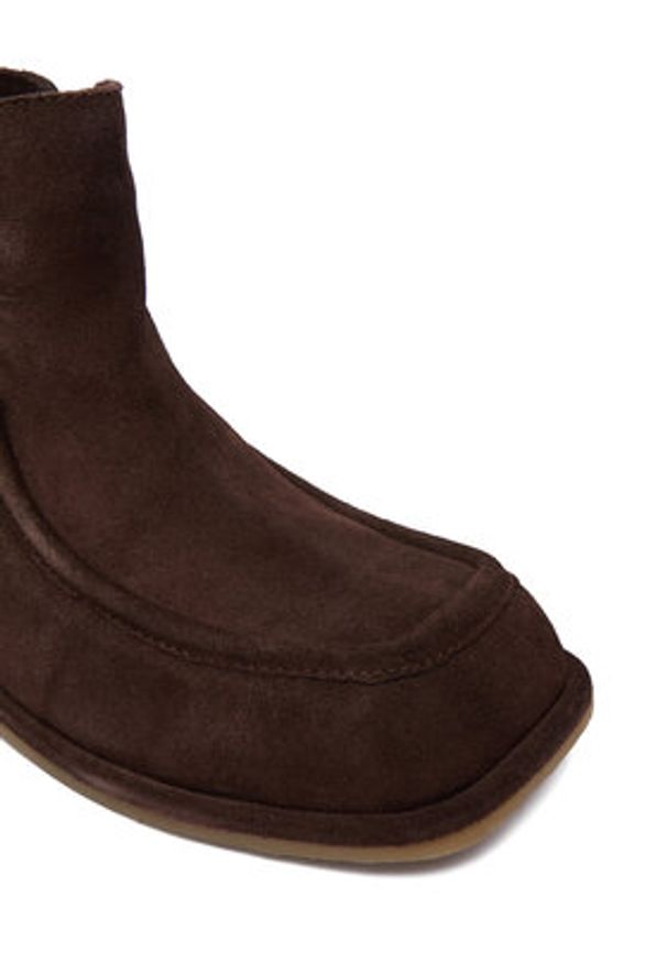 Bronx Botki 47645-OC Brązowy. Kolor: brązowy. Materiał: zamsz, skóra