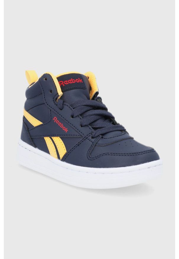 Reebok Classic Buty dziecięce Royal Prime Mid 2 kolor granatowy. Nosek buta: okrągły. Zapięcie: sznurówki. Kolor: niebieski. Materiał: guma. Model: Reebok Classic, Reebok Royal