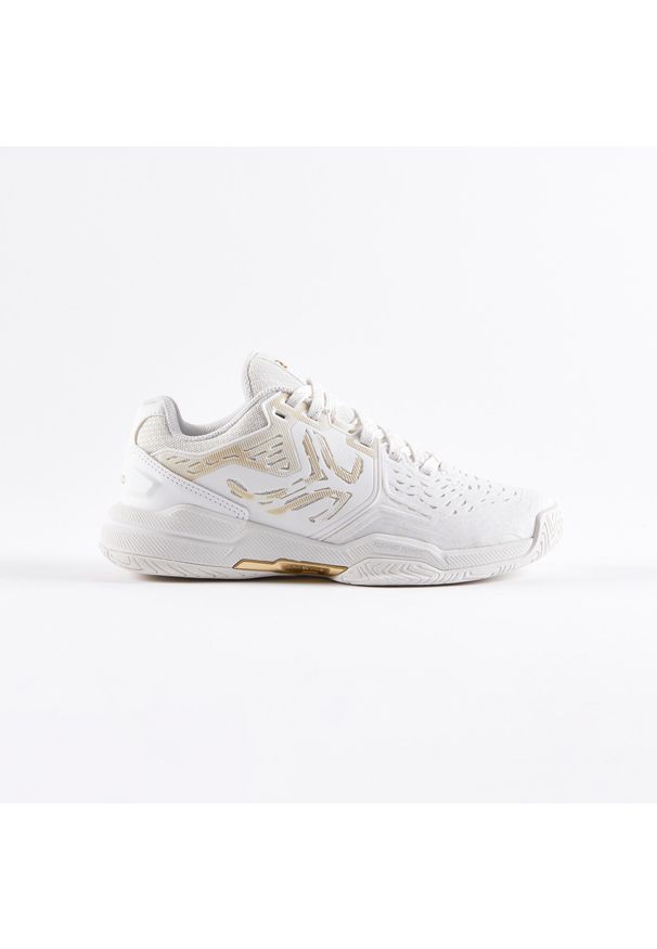 ARTENGO - Buty tenisowe damskie artengo TS560 na mączka ceglaną. Kolor: biały. Szerokość cholewki: normalna. Sport: tenis