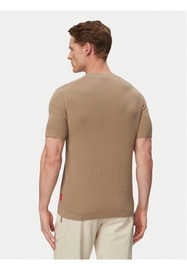 JOOP! Jeans Sweter Sandero 30101597 Beżowy jasny Regular Fit. Kolor: beżowy. Materiał: bawełna