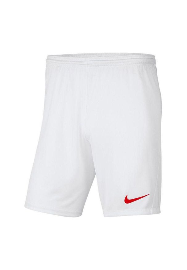 Nike - Spodenki Dziecięce Dry Park III DriFIT. Kolor: biały. Styl: sportowy. Sport: turystyka piesza