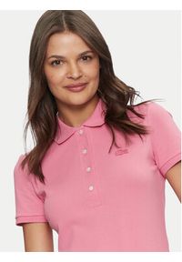 Lacoste Polo PF5462 Różowy Slim Fit. Typ kołnierza: polo. Kolor: różowy. Materiał: bawełna #2