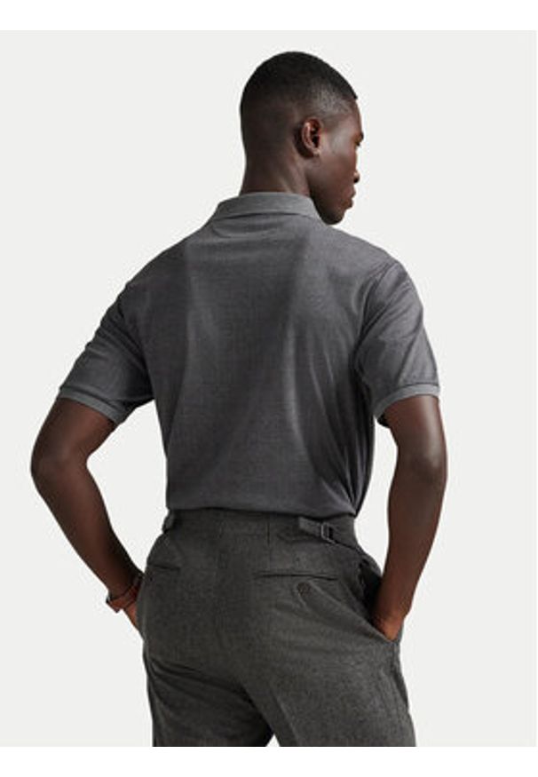 Polo Ralph Lauren Polo 710P07351001 Szary Slim Fit. Typ kołnierza: polo. Kolor: szary. Materiał: bawełna