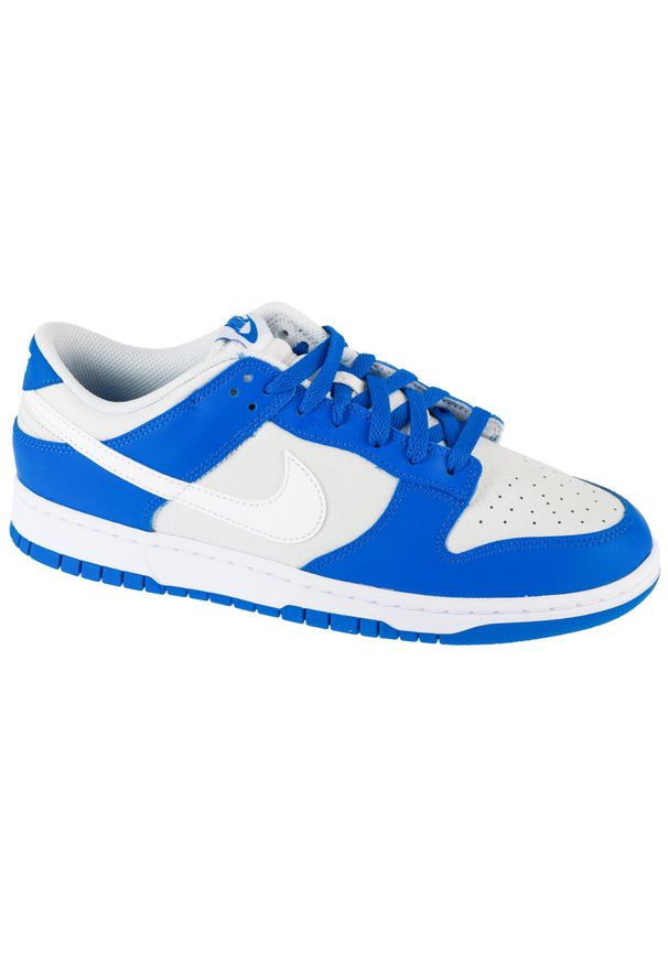 Nike - Buty sportowe Sneakersy męskie, Dunk Low. Kolor: szary. Sport: turystyka piesza