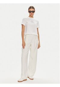 Calvin Klein Jeans T-Shirt Outlined J20J224791 Biały Regular Fit. Kolor: biały. Materiał: bawełna