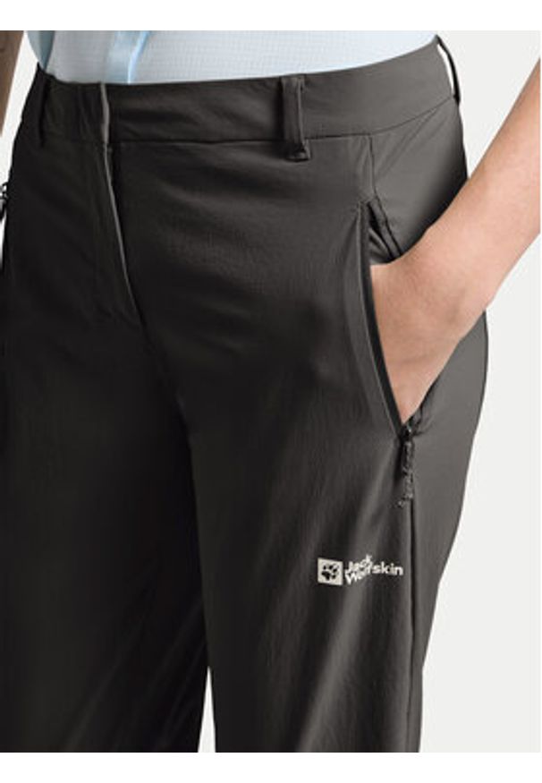Jack Wolfskin Spodnie outdoor Hikeout A63927 Czarny Regular Fit. Kolor: czarny. Materiał: syntetyk. Sport: outdoor