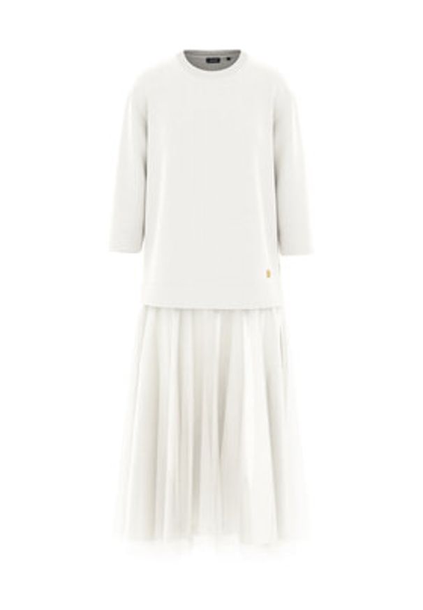 JOOP! Sukienka codzienna 58 253JE58Taren 30047770 Écru Regular Fit. Okazja: na co dzień. Materiał: bawełna, syntetyk. Typ sukienki: proste. Styl: casual