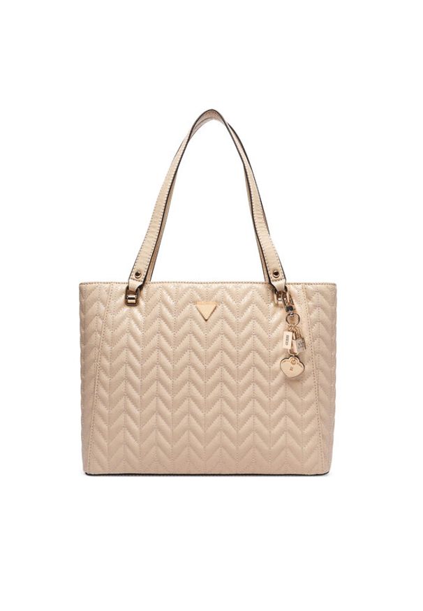 Guess Torebka Stacey HWGG97 41250 Beżowy. Kolor: beżowy. Materiał: skórzane