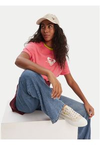 Roxy T-Shirt Oceanregular ERJZT06078 Różowy Regular Fit. Kolor: różowy. Materiał: bawełna #6