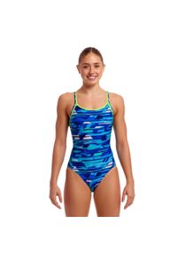 Strój kąpielowy jednoczęściowy FUNKITA Pace Racer - Diamond Back. Kolor: niebieski