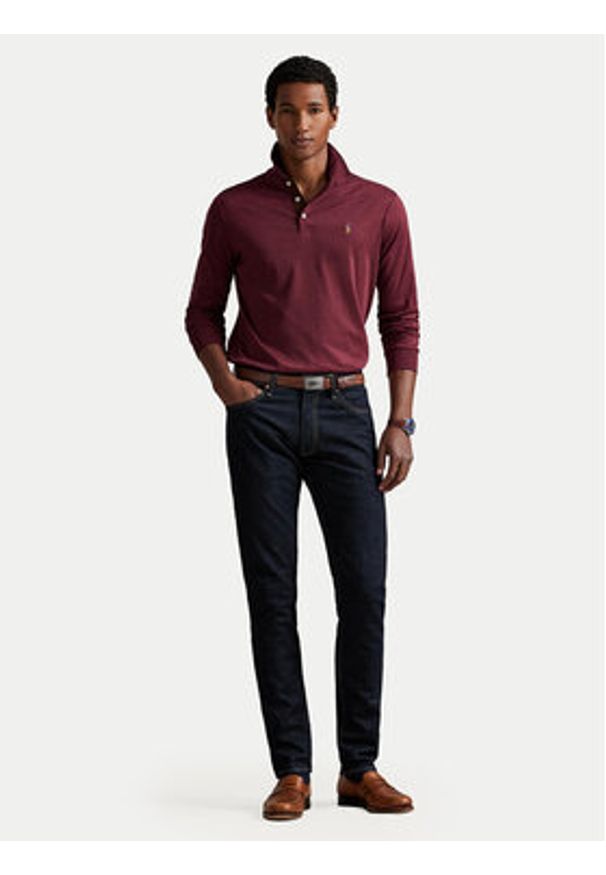 Polo Ralph Lauren Polo 710671785049 Bordowy Regular Fit. Typ kołnierza: polo. Kolor: czerwony. Materiał: bawełna