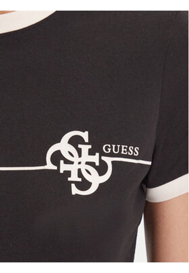 Guess T-Shirt V5YI01 J1314 Czarny Regular Fit. Kolor: czarny. Materiał: bawełna