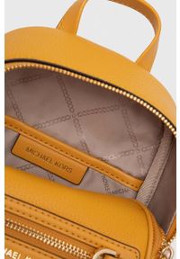 MICHAEL Michael Kors plecak skórzany damski kolor żółty mały gładki. Kolor: żółty. Materiał: skóra. Wzór: gładki #2