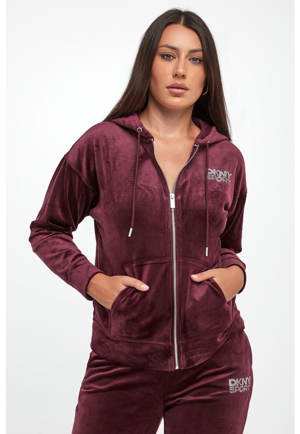 Bluza damska welurowa DKNY. Materiał: welur