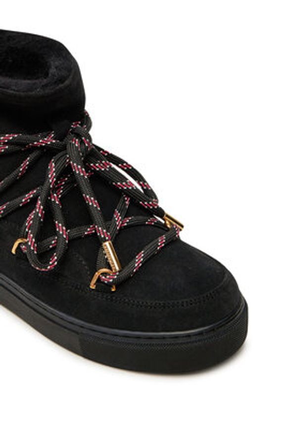 Inuikii Śniegowce Jacquard Lace 75202-150 Czarny. Kolor: czarny. Materiał: zamsz, skóra