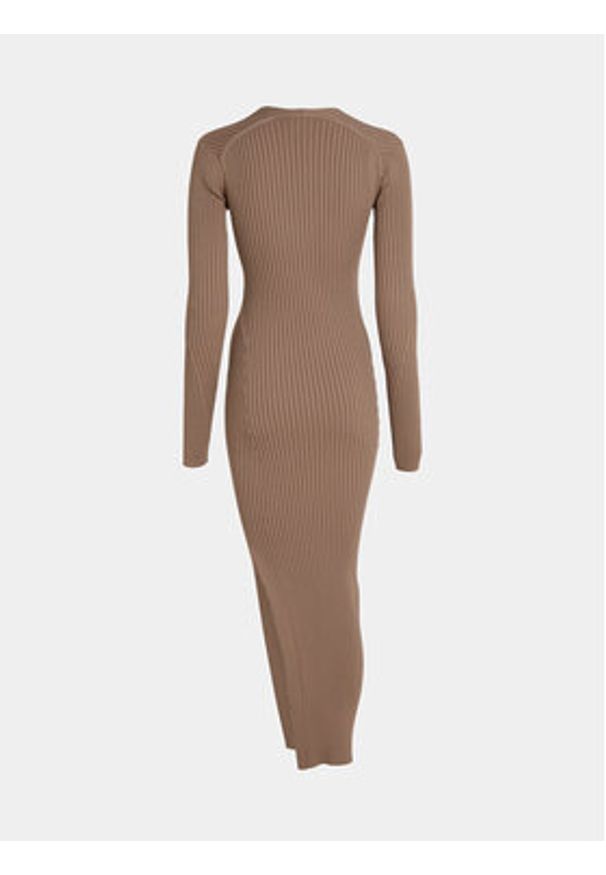 Calvin Klein Sukienka dzianinowa K20K205997 Beżowy Slim Fit. Kolor: beżowy. Materiał: syntetyk