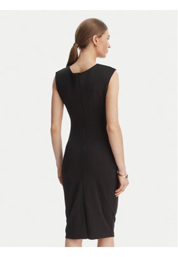 Rinascimento Sukienka koktajlowa CFC0127683003 Czarny Slim Fit. Kolor: czarny. Materiał: syntetyk. Styl: wizytowy