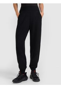 4f - 4F Spodnie dresowe joggery z modalem damskie - czarne XL. Kolor: czarny. Materiał: dresówka. Wzór: gładki, ze splotem. Sport: fitness #2