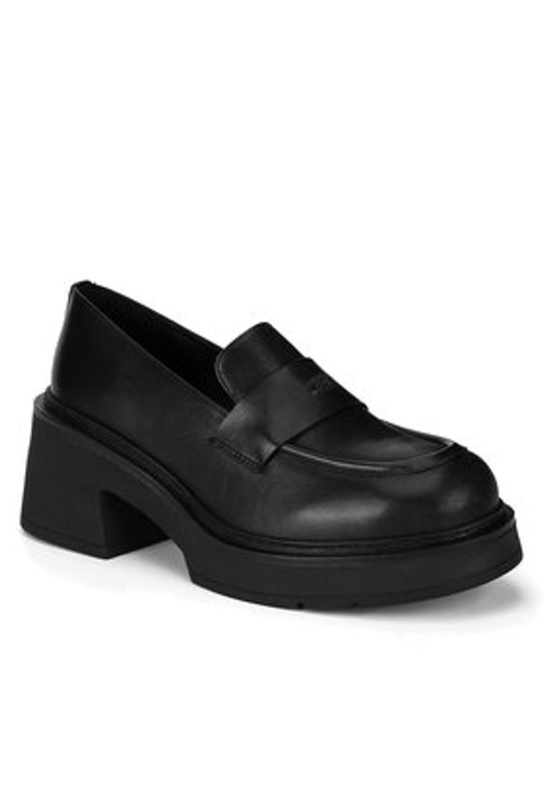 Gino Rossi - GINO ROSSI Loafersy DOROTA-01W1-001 Czarny. Kolor: czarny. Materiał: skóra