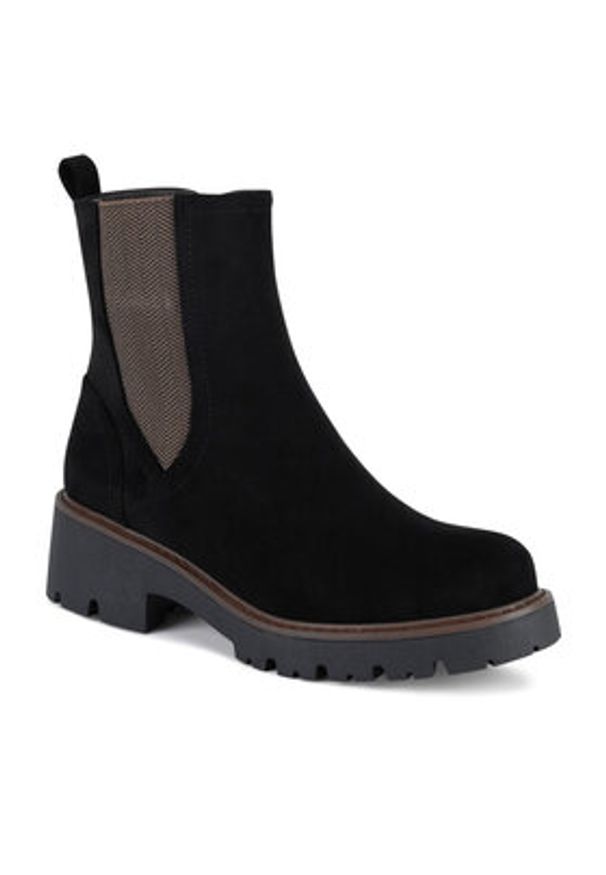 Clara Barson Botki WS6381-01 Czarny. Kolor: czarny. Materiał: materiał