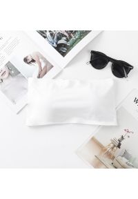 Intica - Top usztywniany bez ramiączek do codziennych i eleganckich stylizacji Snezha. Kolor: biały. Materiał: tkanina