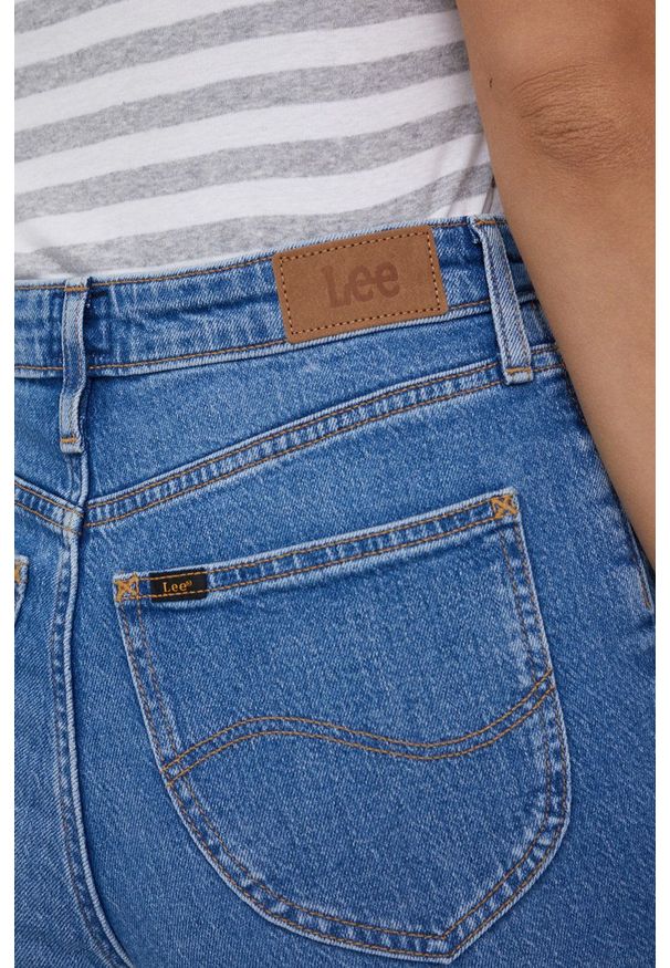 Lee jeansy WIDE LEG LONG USED ALTON damskie high waist. Stan: podwyższony. Kolor: niebieski