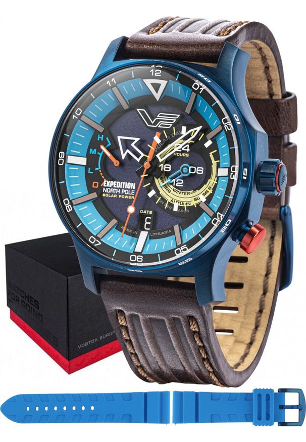 Zegarek Vostok Europe Zegarek męski Vostok Europe VS57-595D736 brązowy. Kolor: brązowy