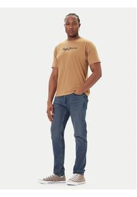 Pepe Jeans T-Shirt Eggo N PM509979 Beżowy Regular Fit. Kolor: beżowy. Materiał: bawełna