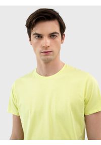 Big-Star - Koszulka męska bawełniana limonkowa Basicer 300. Okazja: na co dzień. Kolor: zielony. Materiał: bawełna. Styl: casual #4