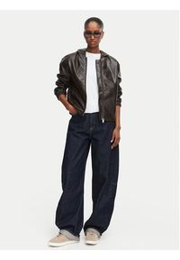 Calvin Klein Jeans Kurtka z imitacji skóry LV047G516G Brązowy Regular Fit. Kolor: brązowy. Materiał: syntetyk #7