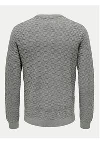 Only & Sons Sweter 22026559 Szary Regular Fit. Kolor: szary. Materiał: bawełna #3