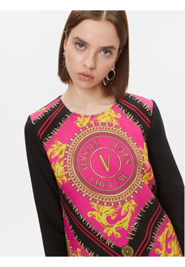 Versace Jeans Couture Sukienka codzienna 75HAO921 Kolorowy Regular Fit. Okazja: na co dzień. Materiał: syntetyk. Wzór: kolorowy. Typ sukienki: proste. Styl: casual