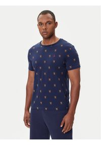 Polo Ralph Lauren T-Shirt 710P00081001 Granatowy Custom Slim Fit. Typ kołnierza: polo. Kolor: niebieski. Materiał: bawełna