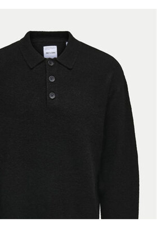 Only & Sons Sweter 22031550 Czarny Regular Fit. Kolor: czarny. Materiał: syntetyk
