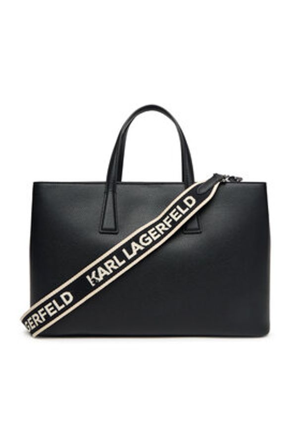 Karl Lagerfeld - KARL LAGERFELD Torebka A3W30315 Czarny. Kolor: czarny. Materiał: skórzane