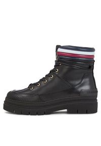 TOMMY HILFIGER - Tommy Hilfiger Trapery Corporate Feminine Outdoor Boot FW0FW07501 Czarny. Kolor: czarny