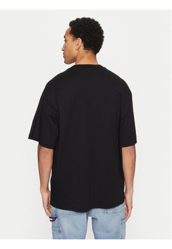 Versace Jeans Couture T-Shirt 78GAHE02 Czarny Regular Fit. Kolor: czarny. Materiał: bawełna