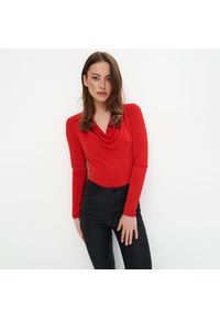 Mohito - Czerwona bluzka z marszczeniem - Czerwony. Kolor: czerwony #1