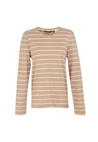 Regatta - T-shirt Damski Paski Z Długim Rękawem Federica II. Kolor: biały, beżowy, wielokolorowy. Długość rękawa: długi rękaw. Długość: długie. Wzór: paski. Sport: turystyka piesza #1