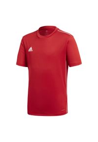 Adidas - Koszulka adidas CORE 18 Jersey Junior CV3496. Kolor: wielokolorowy, biały, czerwony. Materiał: jersey
