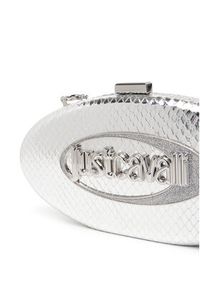 Just Cavalli Torebka 79RA4BZ4 Srebrny. Kolor: srebrny. Materiał: skórzane